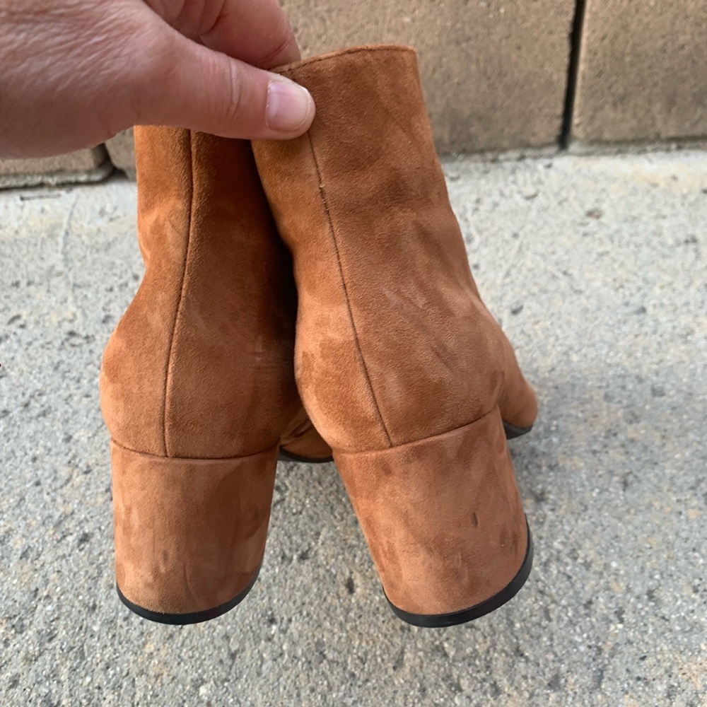 Pollini Suede Ankle Kiltie boots -size 38 - Picture 5 of 7